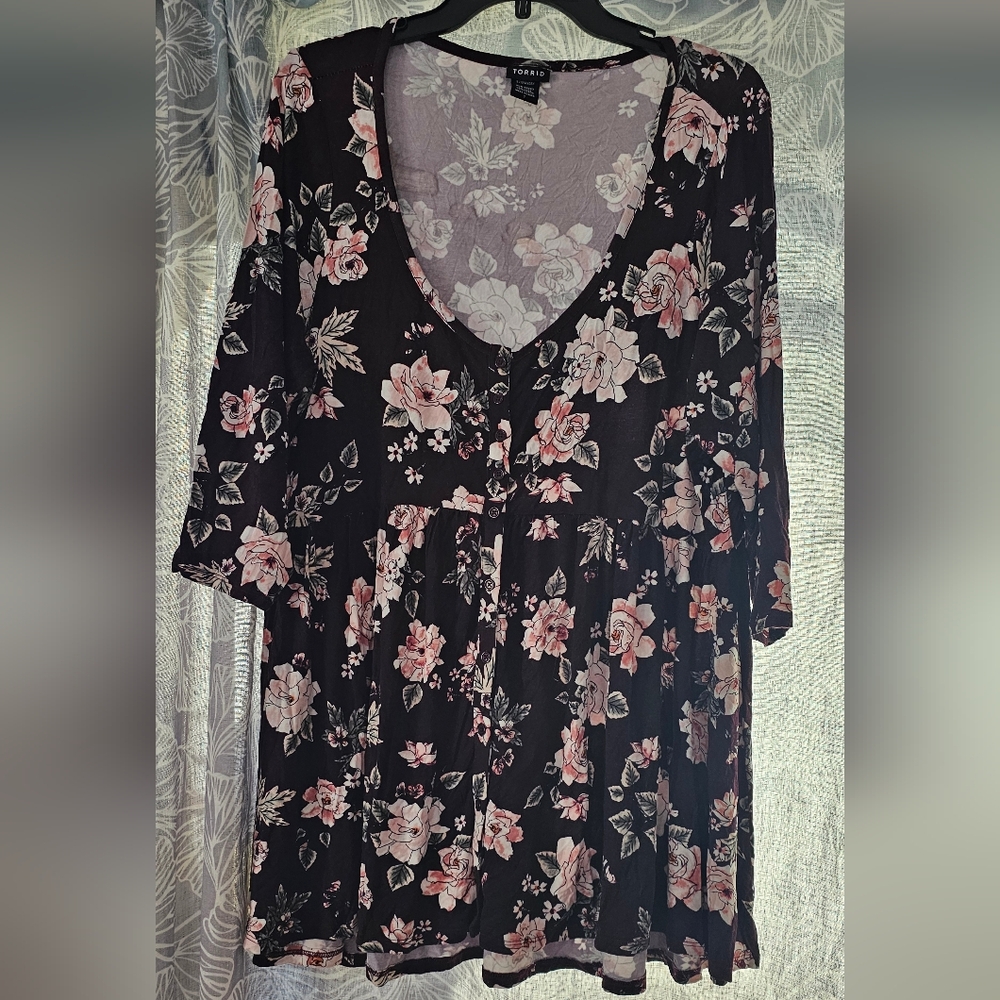 Torris Floral Maroon Top